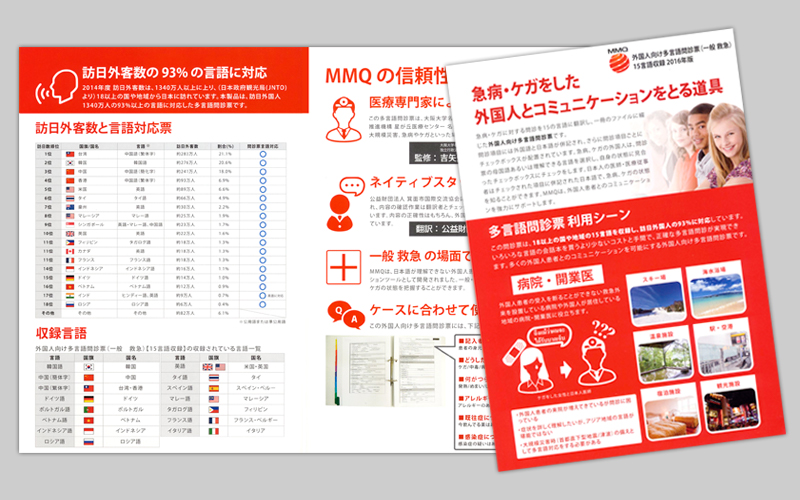外国人向け多言語問診票（一般 救急）15言語収録 2016年版